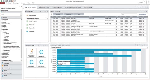 Sage 100 xRM: Controlling-Auswertung mit Opportunity-Entwicklung